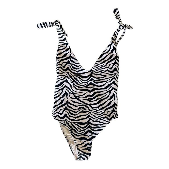Sanctuary Zebra Print One Piece Swimsuit Size Medium - Picture 1 of 4